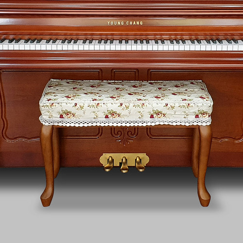 러너식 로즈 피아노 덮개/의자 커버세트 전 모델 공용 #215